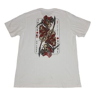 Howitzer Patriot MFG Men's White Joker‎ Graphic T-shirt Size 2XL